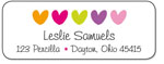 Queen Bee Personalized Return Address Labels - Hearts (LBL-24)